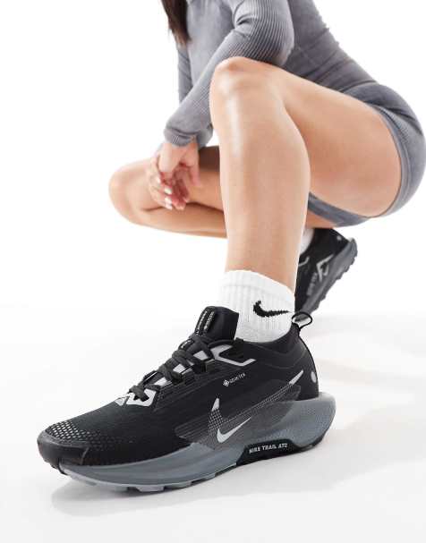 Nike Running – ReactX Pegasus Trail 5 GORE-TEX – Trippel svarta löparskor - view 1