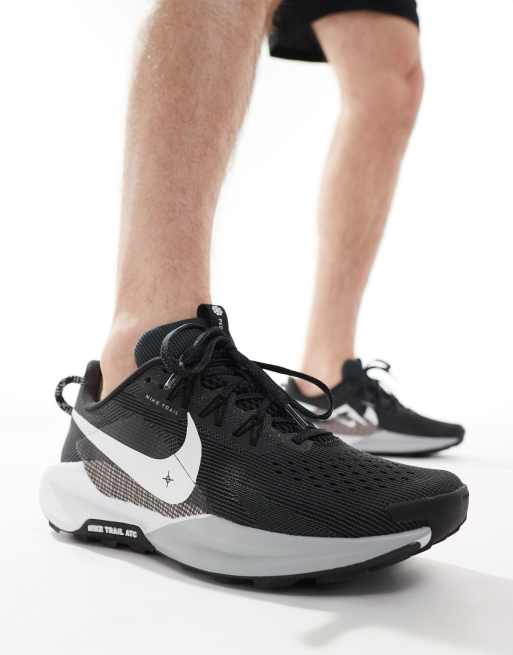 Nike Running Reactx Pegasus Trail 5 sneakers in black and white