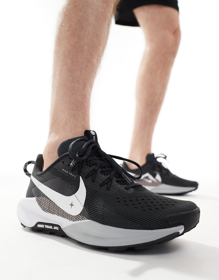 Nike Reactx Pegasus 5 Rubber-trimmed Mesh Trail Running Sneakers In Black