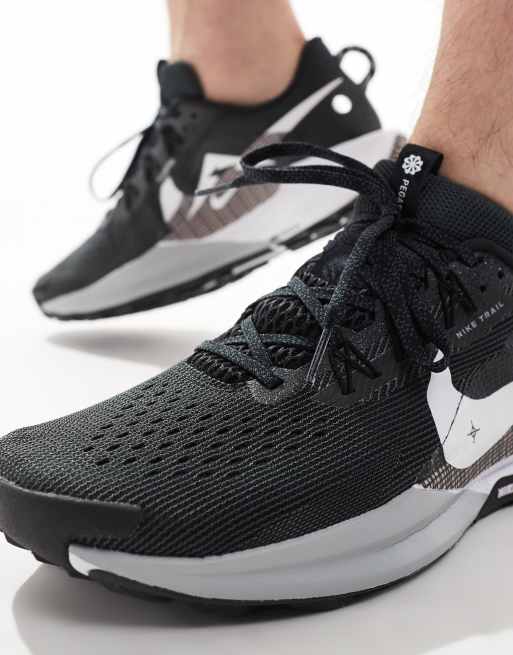 Nike Running Reactx Pegasus Trail 5 sneakers in black and