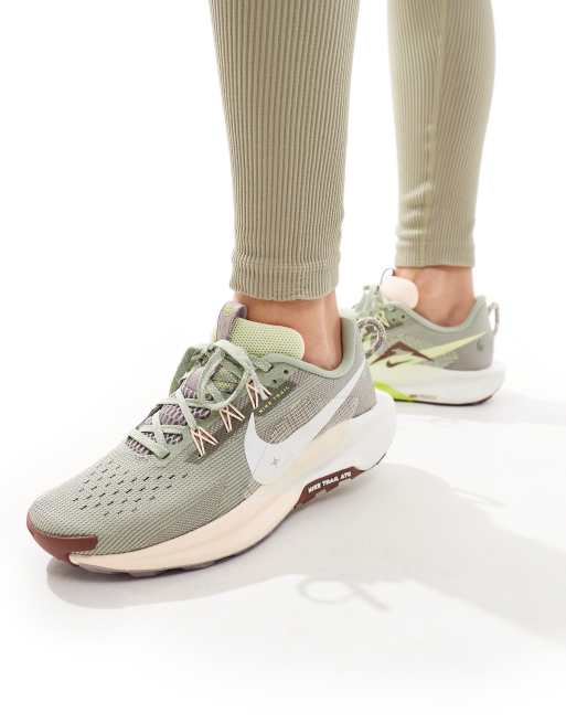 Nike Running ReactX Pegasus Trail 5 sneakers in light green ASOS