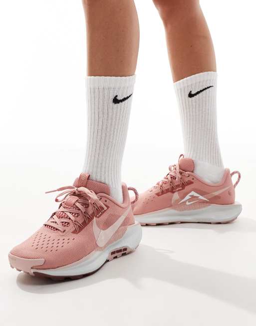 Nike Running ReactX Pegasus Trail 5 sneakers in pink, 3 of 5