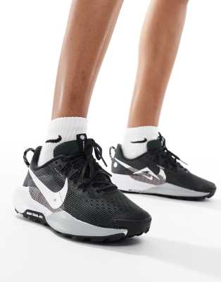 Nike Running Reactx Pegasus Trail 5 trainers in black and white - BLACK ...