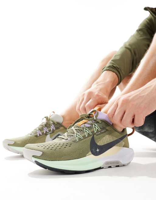 Green nike running trainers best sale