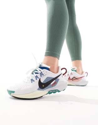 Nike Running Reactx Pegasus Trail 5 Trainers In White And Blue
