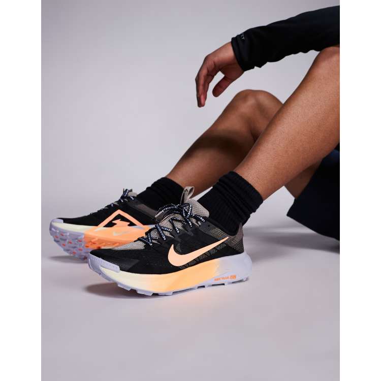 Nike Running ReactX Wildhorse 10 trainers in black and orange | ASOS