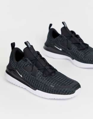 nike running renew arena sneakers in black