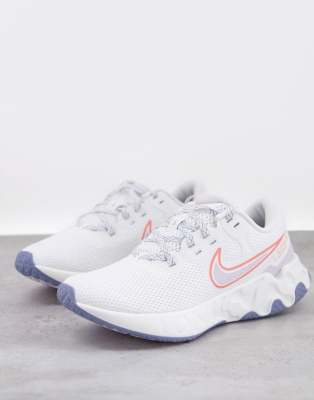 nike running renew ride trainers in white