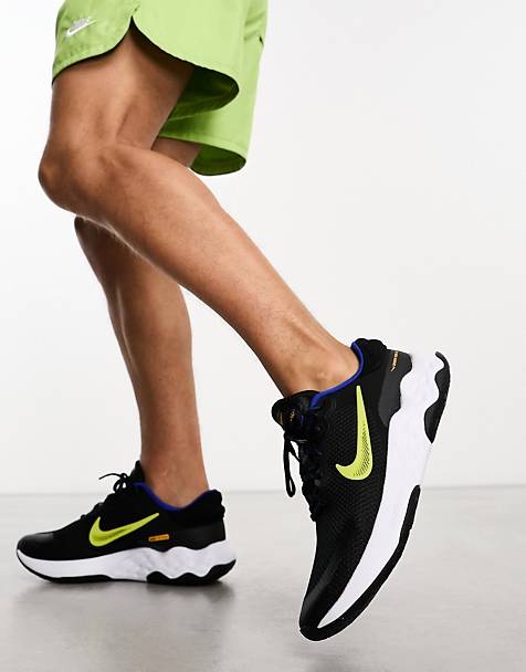 Nike Running Renew Ride 3 trainers in black and white