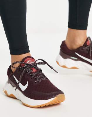 dark red nike trainers