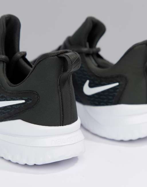 Nike running renew rival cheap trainers in black and white