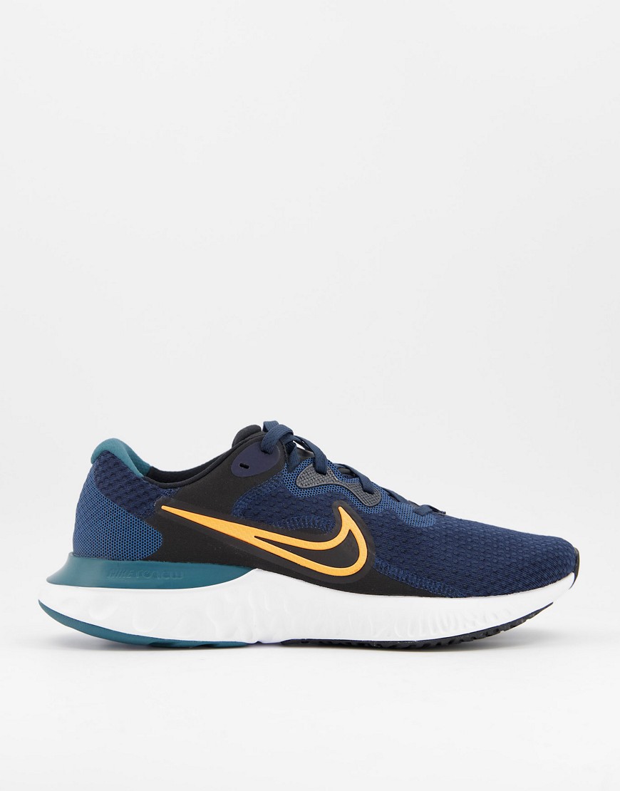 Nike Running - Renew Run 2 - Sneakers in drievoudig marineblauw en blauw