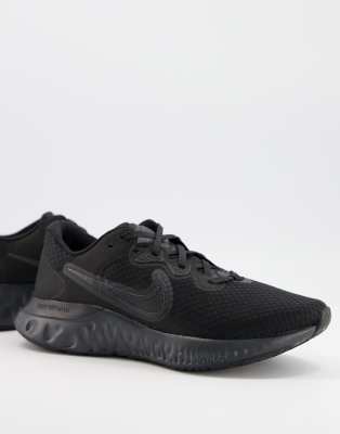 nike running renew ride 2 trainers in triple black