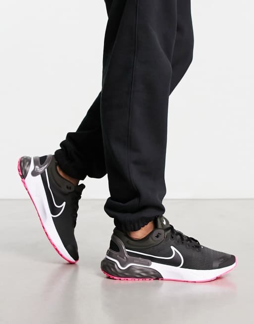 Nike Running – Renew Run 3 – Rosa och svarta träningsskor