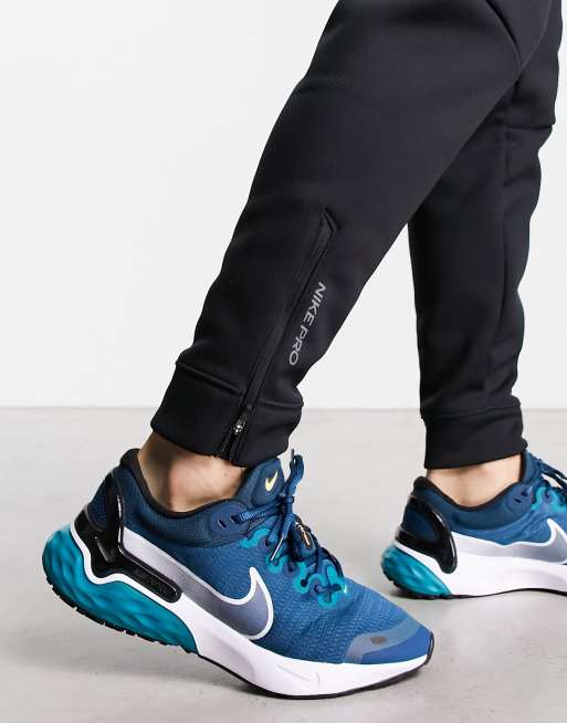 Nike Running Renew Run 3 trainers in teal blue | ASOS