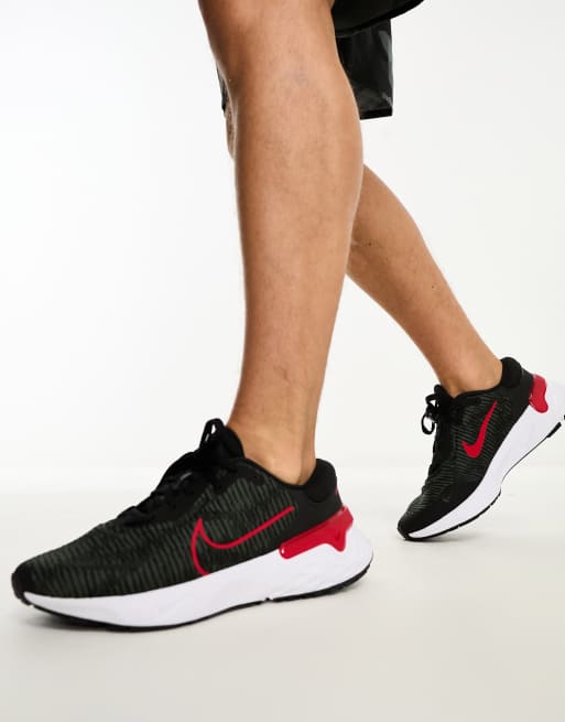 nike running renew arena sneakers in black