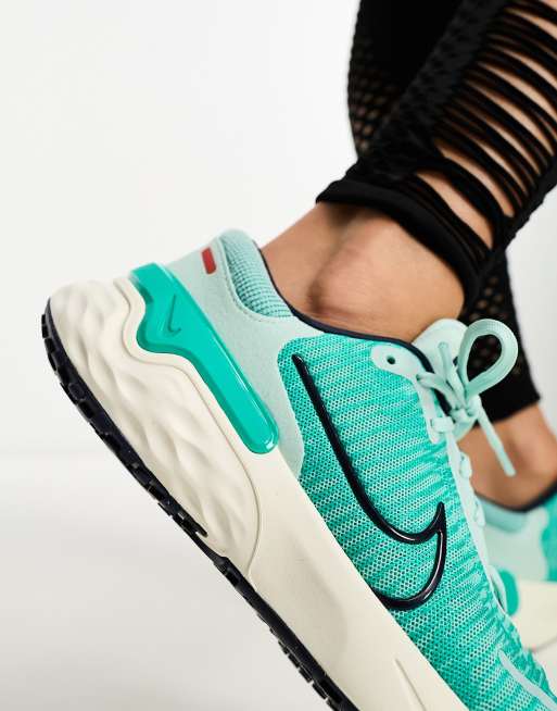 Nike running Renew Run trainers in jade green ASOS