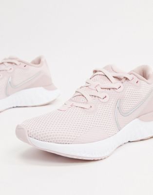 pink and gold tennis shoes