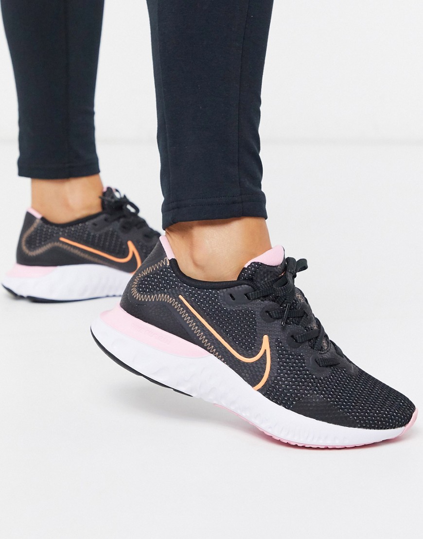 Nike Running - Renew Run - Sorte sneakers