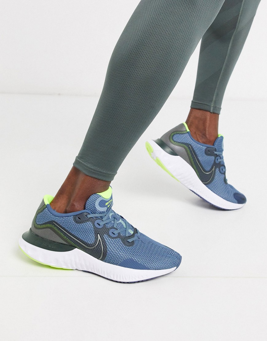 Nike Running Renew Run trainers in blue
