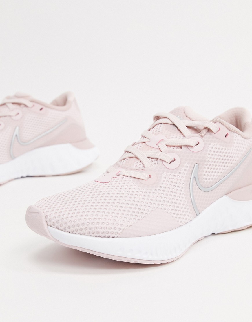 Nike Running Renew Run trainers in rose gold-Pink