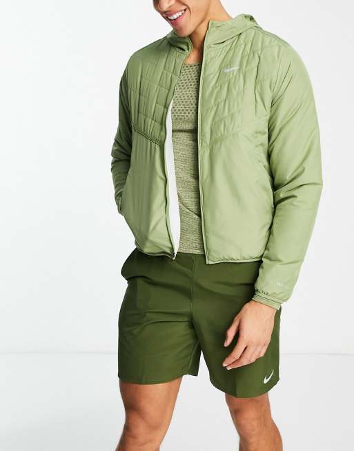 Nike Running – Repel – Laufjacke in Khaki mit Synthetikfüllung