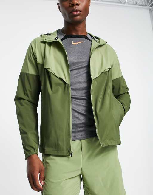 Nike Running Repel UV Windrunner Dri FIT jacket in khaki ASOS