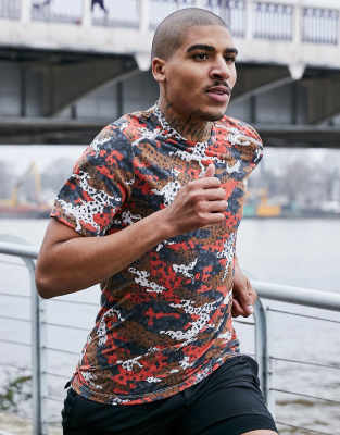 nike red camo shirt