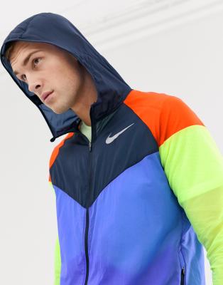 nike running windrunner jacket in multicolour