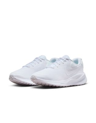 Nike Running Revolution 7 trainers in triple white  - ASOS Price Checker