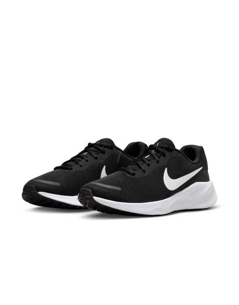 Nike Running Revolution 7 sneakers in black and white - view 1