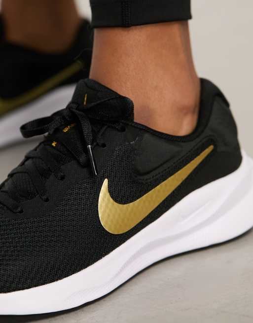 Black and gold nike sneakers for women best sale