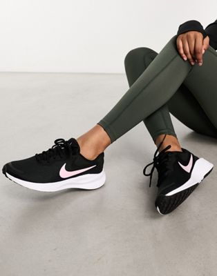 Nike Running Revolution 7 trainers in black and pink - ASOS Price Checker