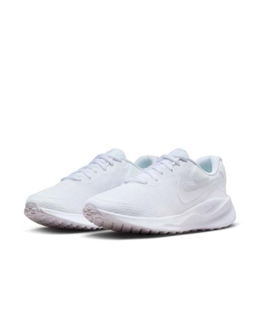  Nike Running Revolution 7 trainers in triple white 