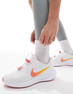asos Nike Running Revolution 7 trainers in white and pink