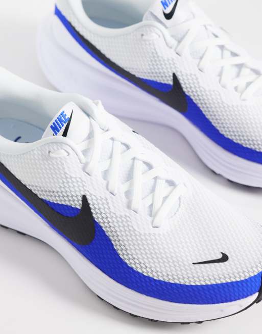 Nike Running Revolution 8 buty sportowe w kolorze białym i niebieskim, 3 z 5