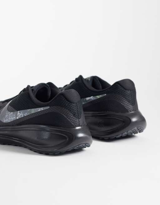 Nike Running – Revolution 8 – Svarta och kamouflagemönstrade träningsskor, 4 av 5