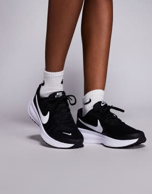 Nike Running Revolution 8 trainers in black and white