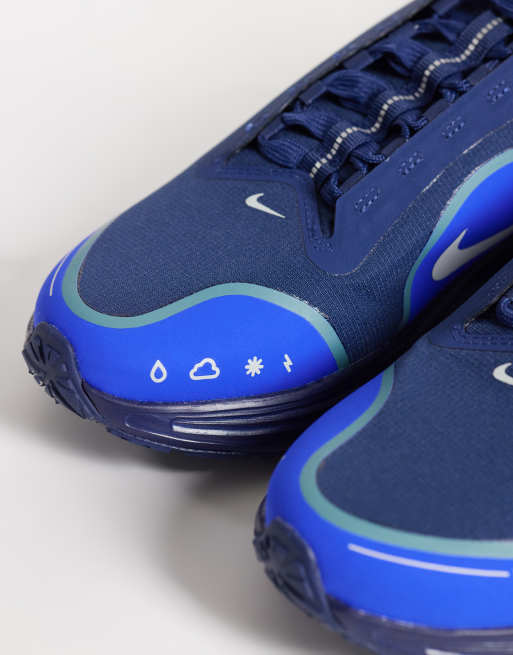 Nike Running Revolution 8 Utility Sneaker in Weiß & Blau, 4 von 5