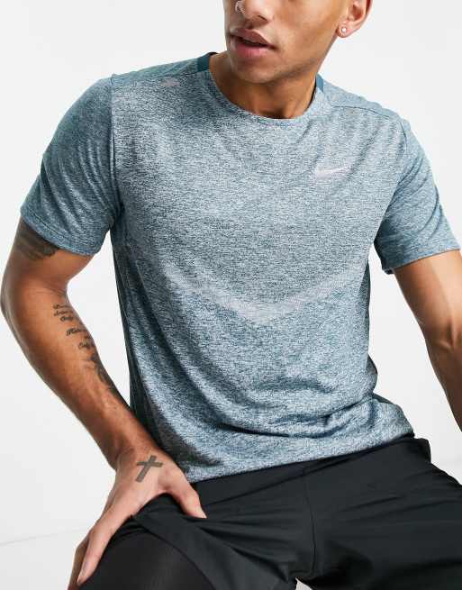 Nike Running - Rise 365 - Blå T-shirt