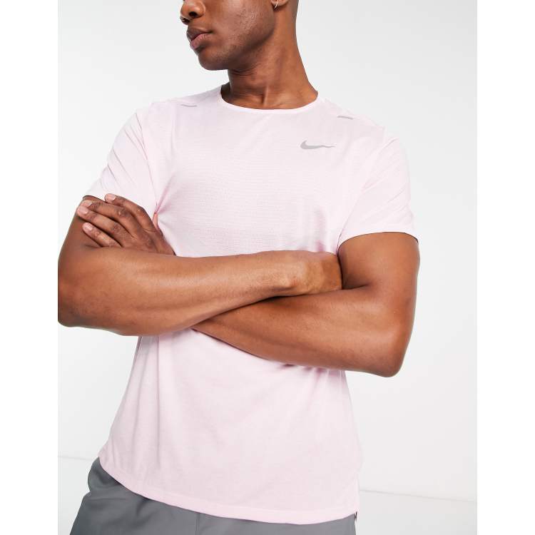 Nike Running Rise 365 Dri-FIT t-shirt in light pink |