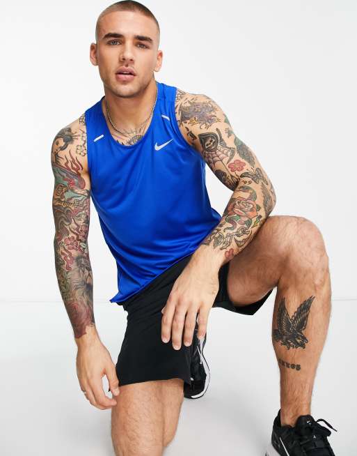 Nike Running - Rise 365 - Dri-FIT - Tanktop in blauw 