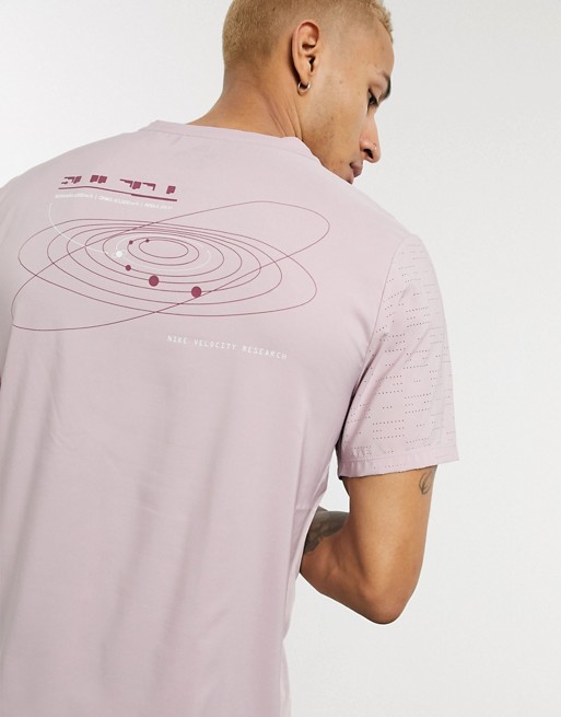 Nike Running Rise 365 t-shirt in pink