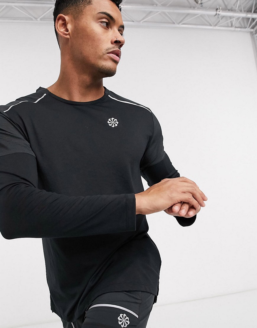 Nike Running - Rise 365 - Top met lange mouwen in zwart
