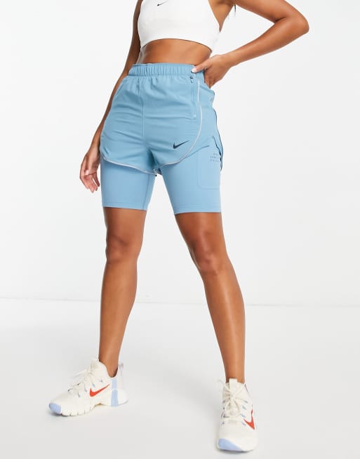 site schending Groet Nike Running Run Division 2 in 1 shorts in blue | ASOS