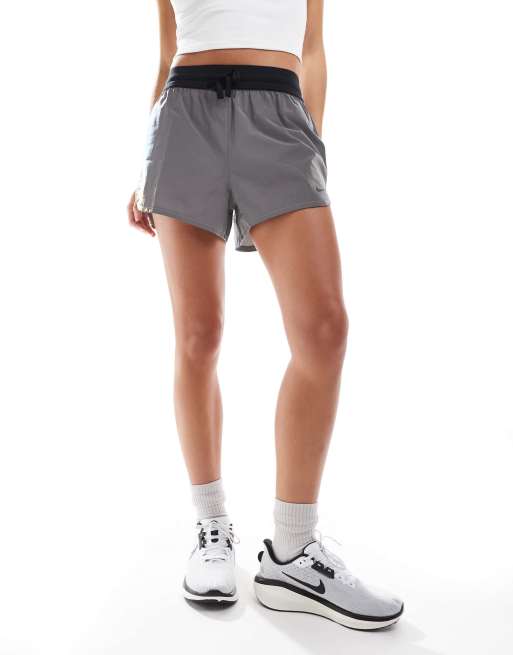 Nike Running Run Division 3 inch reflective shorts in silver