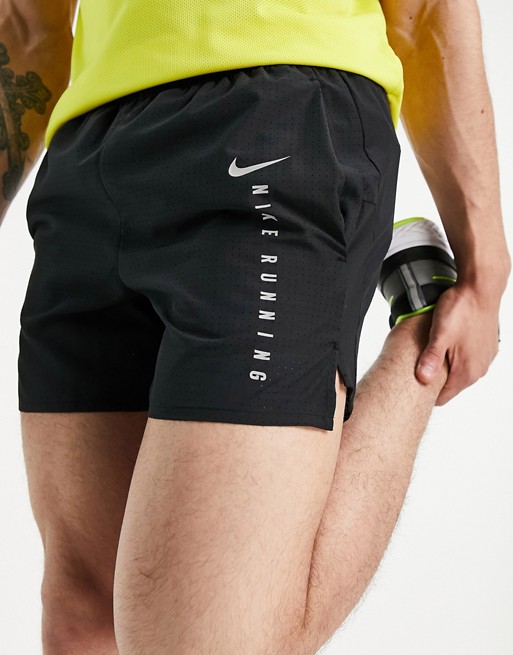 Nike Running Run Division Challenger 5 inch shorts in black