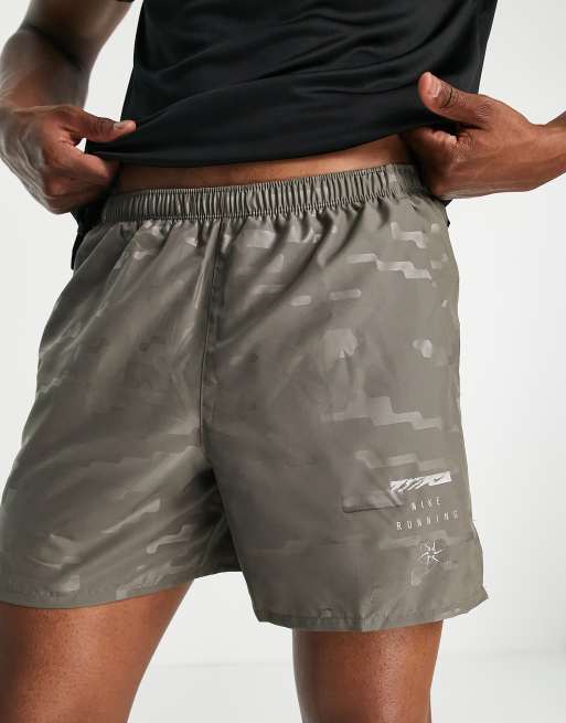 Nike Running Run Division Challenger 5 inch shorts in grey ASOS