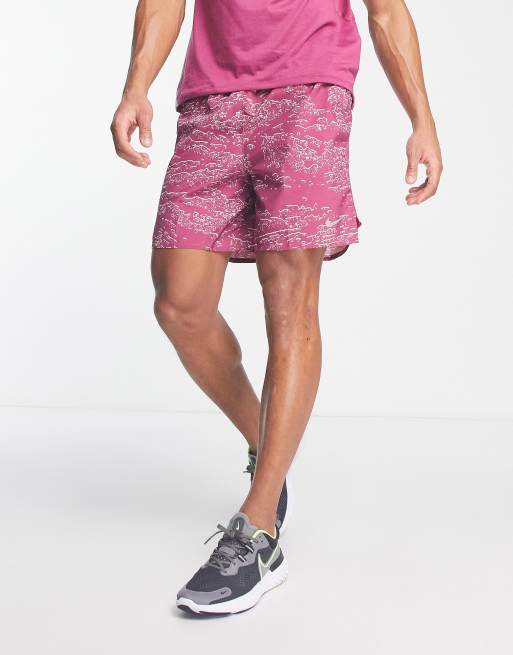 Nike Running Run Division Challenger all over printed shorts in 