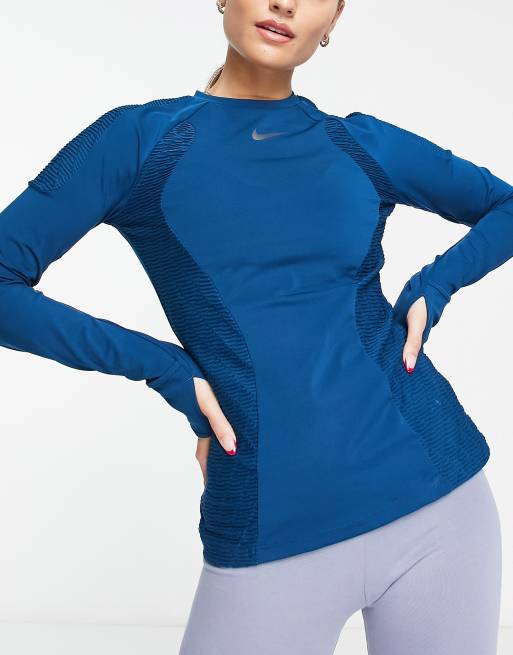 Nike Running - Run Division - Dri-FIT ADV - Top met lange mouwen in groenblauw
